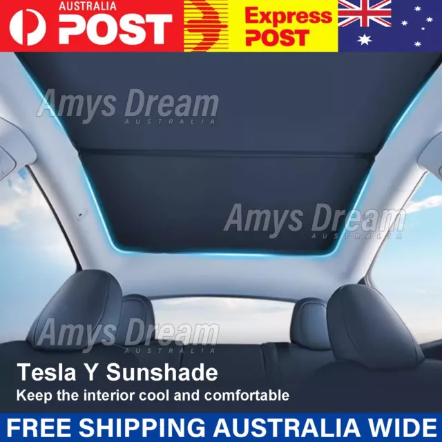 Tesla Model Y Glass Sun Roof Shade Sunroof Window UV Film Blind Sunshade MEL