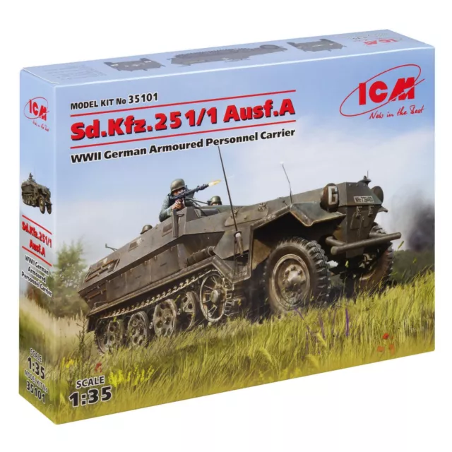 ICM 35101 model kit 1:35 German armored personnel carrier SdKfz251/1 Ausf.A WWII