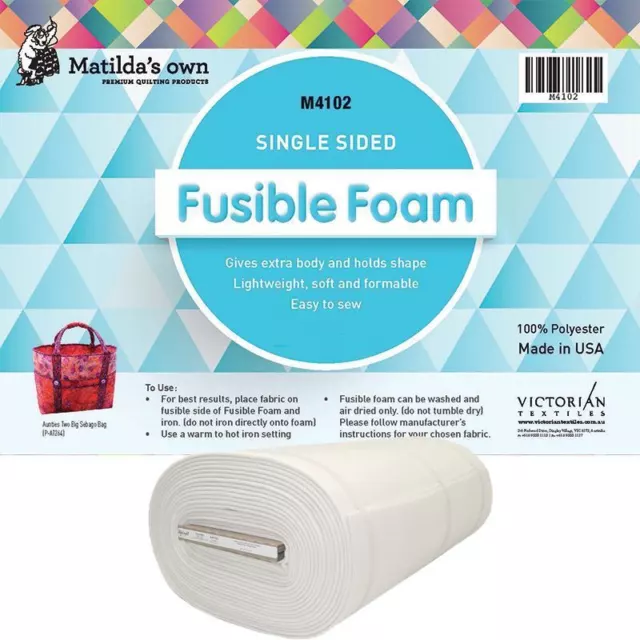 Matildas Own Single Sided Fusible Foam 148cm Wide Per Metre