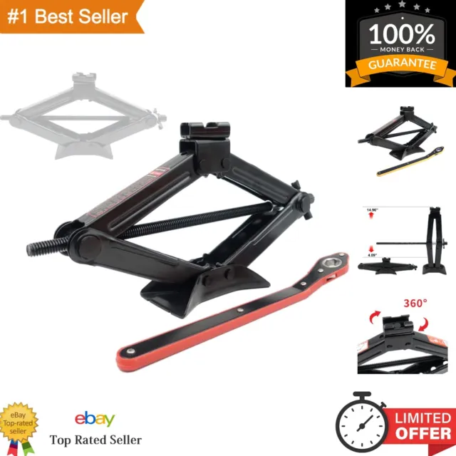 Scissor Jack Max 1.5 Tons3,307 lbs Capacity with Hand Crank Trolley Lifter wi...