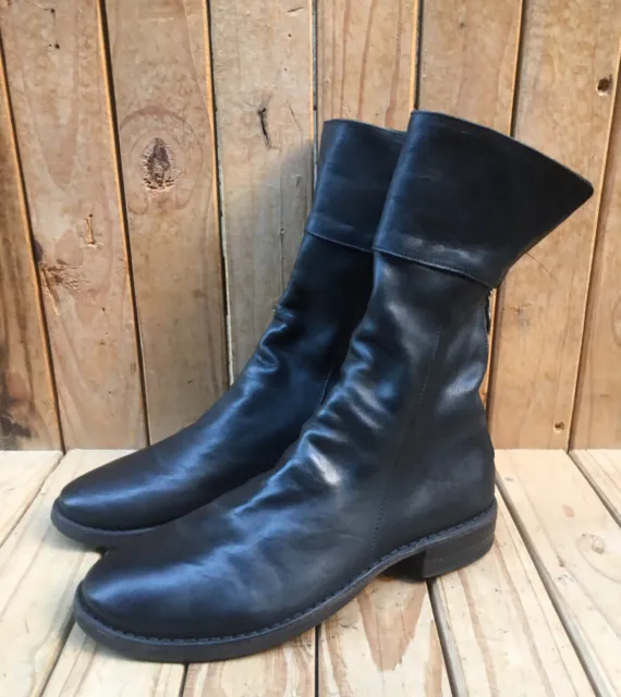 Fiorentini + Baker Black Leather zip up Women’s Boots  EUR 40.5 USA 10.5 uk 7.5
