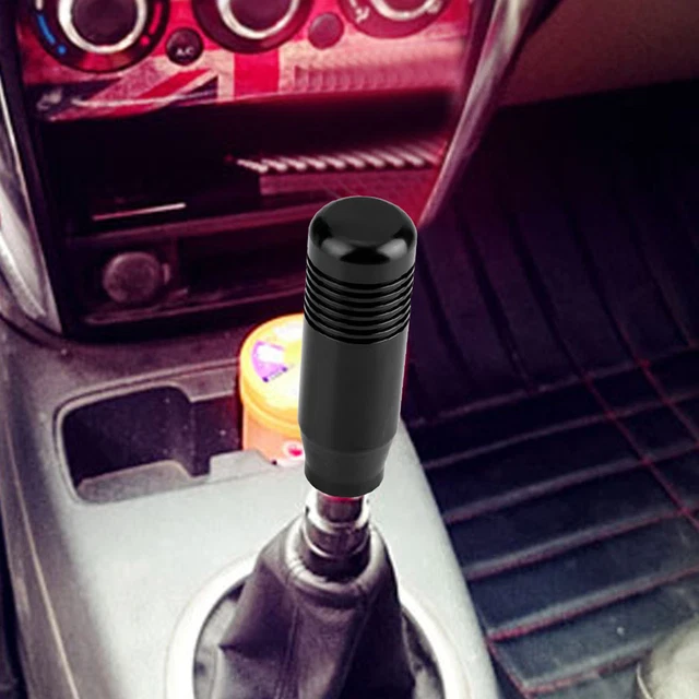 Car Aluminum Alloy Car Manual Gear Shift Knob Handle Shifter Head 8.5cm For Blac