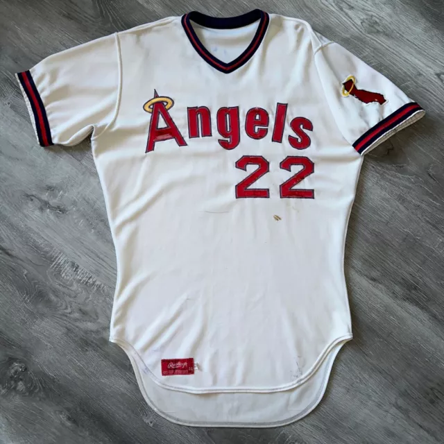 Game Worn 1977 Willie Mays Aikens California Angels Jersey Rawlings Great Use