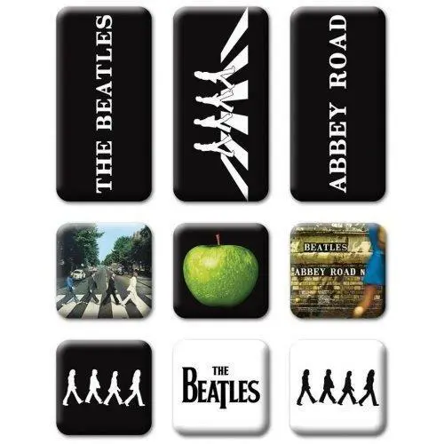 OFFICIAL LICENSED - The Beatles - Abbey Road Set Mit 9 Kühlschrank Magnete -