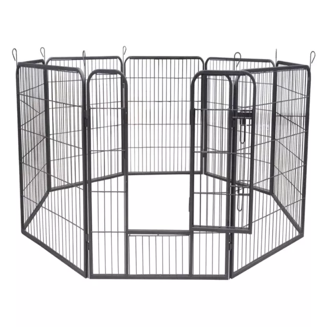 zoomundo Parc Enclos Pour Chiot Animaux Exterieur Chiots Chiens 8 Panneaux Porte