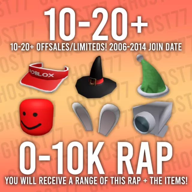 ROBLOX OG 2006-2014, 20+ OFFSALES / LIMITEDS, YOU CHOOSE