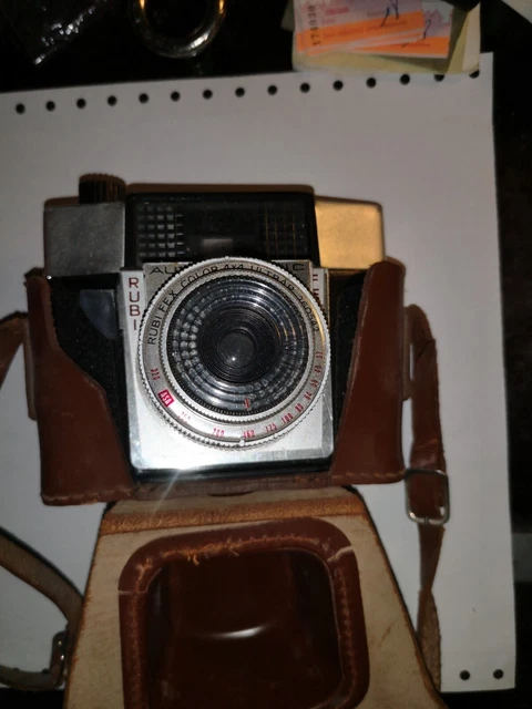 Appareil photo RUBI FEX ARGENTIQUE COLOR ultra 4X4,1960 + étuis cuir TBE FRANCE