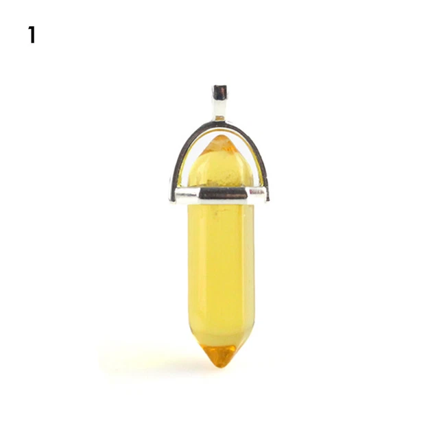 Hexagonal Natural Quartz Crystal Chakra Healing Point Pendant Necklace Jewelry