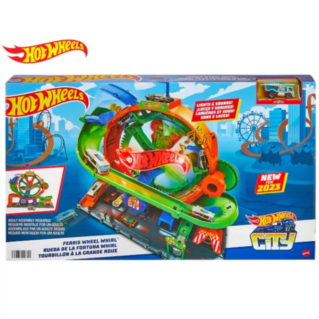 Hot Wheels City Ferris Wheel Whirl Playset track racing car kids toy new 2023 AU