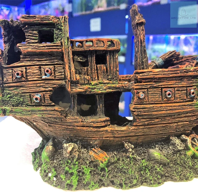 Mezzaluna Gifts Eagle 30 cm Shipwreck Aquarium Fish Tank Ship Ornament 3