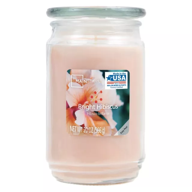 NEW Mainstays Scented Large Candle Jar Single Wick 2 Essences 20oz
