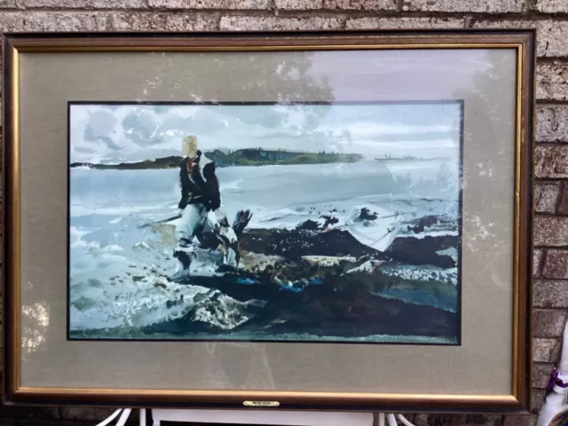 Andrew Wyeth “Coot Hunter” Turner Wall Accessory Vtg Framed Art W/ Wyeth Plaque