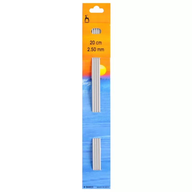 Agujas de tejer de doble extremo: conjunto de cuatro: 20 mm x 2,50 mm - P36603 - CORREO GRATUITO