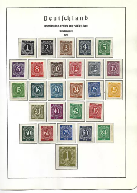 Sammlung Bi-Zone postfrisch mit Attesten