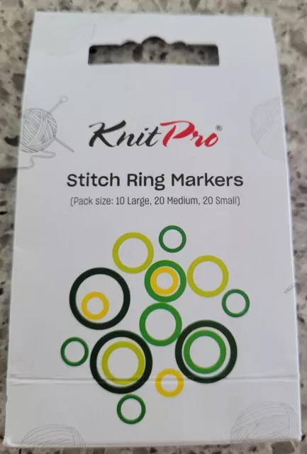 Knit Pro Stitch Markers - Rings 10 Large 20 Medium 20 Small 10897