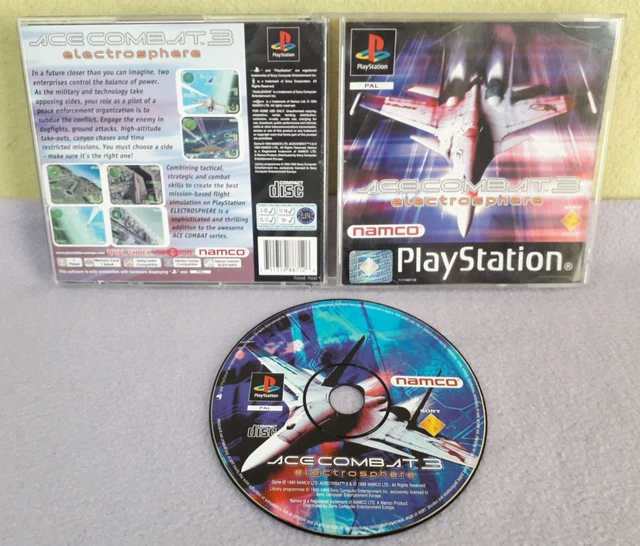Ace Combat 3 Electrosphere Sur PS1 - PAL FR Black Label Complet (boîte, Notice, Disque)