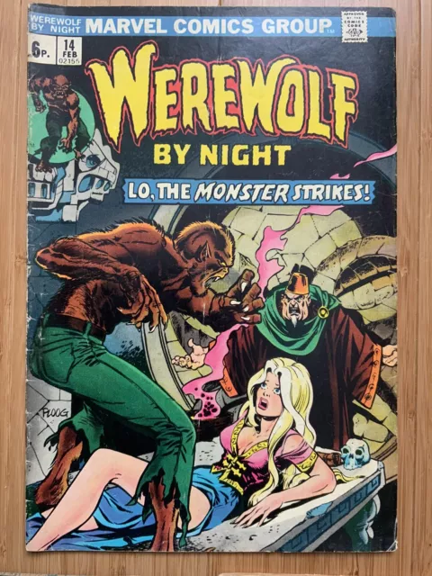 Werewolf by Night Vol 1 #18 1973 Marvel Comics UK Price Variant Bronze Age VG/FN