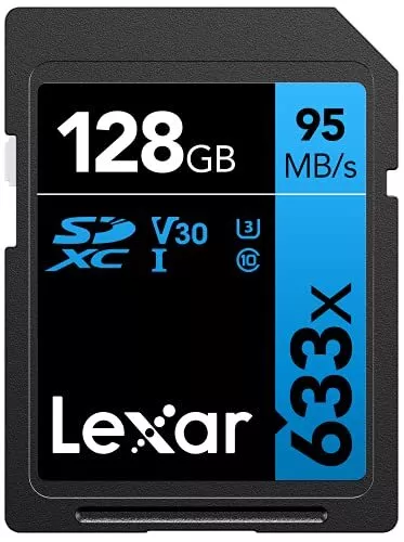 Lexar Professional 633x SD Karte 128GB, SDXC UHS-I Speicherkarte, Bis zu 95 M...