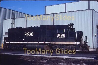 Original slide- IC Illinois Central GP38-2 #9630 At East Hazel Crest,IL. 5/89