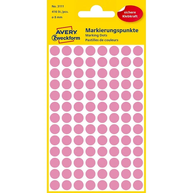 AVERY Zweckform Klebepunkte 3111 rosa Ø 8,0 mm