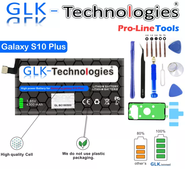 GLK Akku für Samsung Galaxy S10 Plus S10+ SM-G975F EB-BG975ABU Batterie 2024 B.j