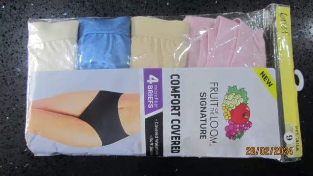 4 Pairs Vintage  Fruit Of The  Loom   Panties Knickers Size Usa  9