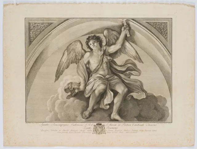 POZZI (*1750) nach PANCI (18.Jhd), Lucifer, um 1781, Rad. Rokoko Mythologie 2