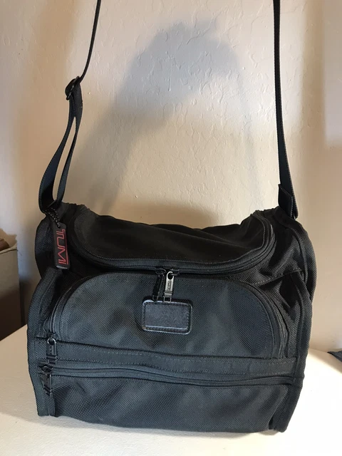 Tumi Alpha Bravo Black Ballistic Nylon Unisex Overnight Crossbody Shoulder Bag