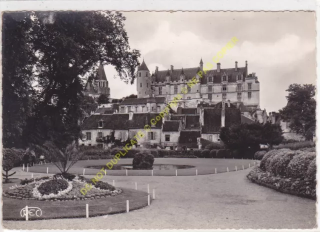 CPSM 37600 LOCHES Le jardin public & le Château Royal Edit ROUSSEL