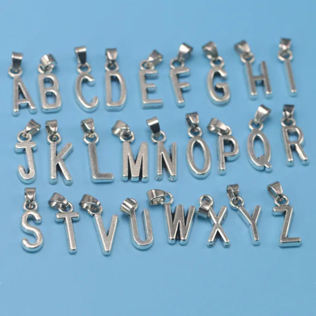 20 Pcs Alloy Keyring Pendant Jewelry Making Pendants Diy Craft Letter Charms