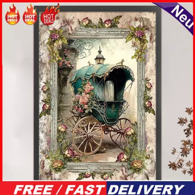 Full Embroidery Cotton Thread 14CT Counted Poster Carriage Cross Stitch 40x60cm