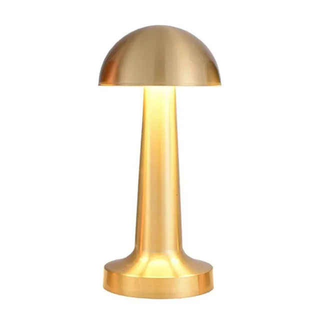 Lampada Da Tavolo Oro Ricaricabile Usb Effetto Touch Luce Decorativa On Off 8073
