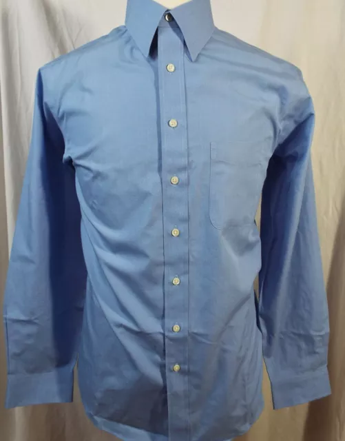 Roundtree & Yorke Men's Dress Shirt Size 15.5 x 35 Fitted