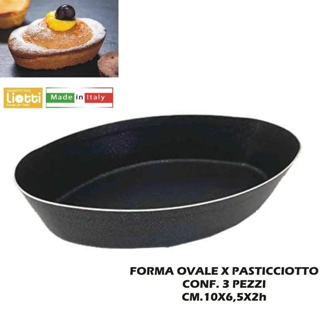 Stampo Pasticciotto Ovale Cm.10x6 H. 2,3 - nuova dolciaria rao