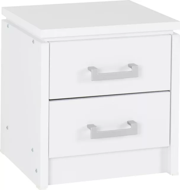 Charles 2 Drawer Bedside in White