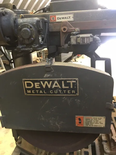 Dewalt 20” Metal Cutting Radial Arm Saw. Will Ship. Send Address For Quote.