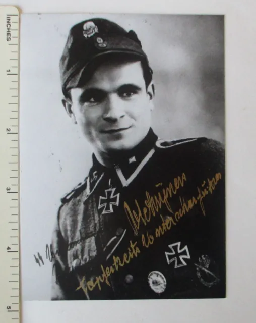 Ww2 German Elite Knights Cross Recipient Remi Schrijnen Signed Photo Autograph