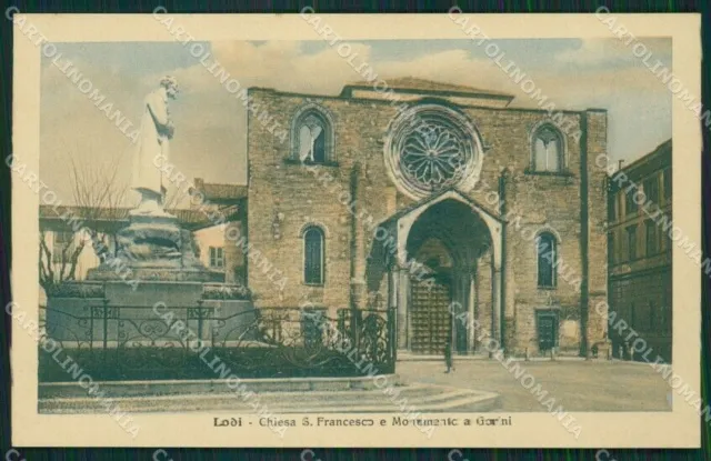 Lodi città Chiesa San Francesco cartolina MT2256