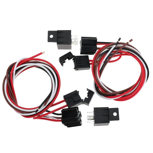 3/8in Dual Electric Cooling Fan Wire Harness Install Kit 175/185 Thermostat 40A