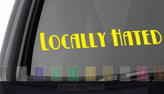 Locally Hated car Decal/ Sticker . ___  bett for jdm kdm euro slammed drift baja