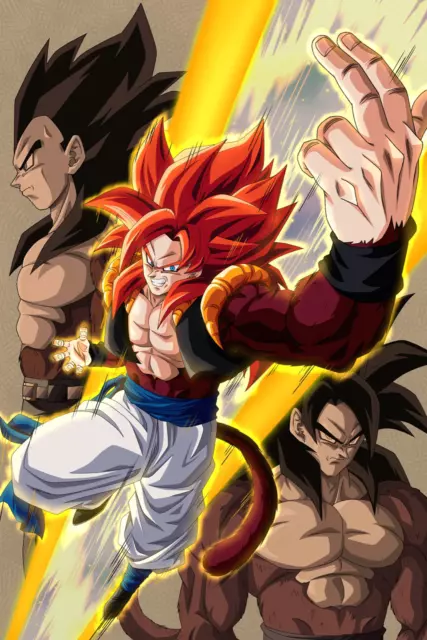 Dragon Ball GT Poster Goku SSJ4 with Earth Background 12in x18in