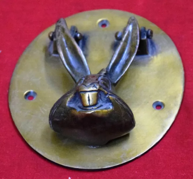 Lapin Visage Avant Porte Heurtoir en Laiton Massif Style Victorien Home Dec CJ60