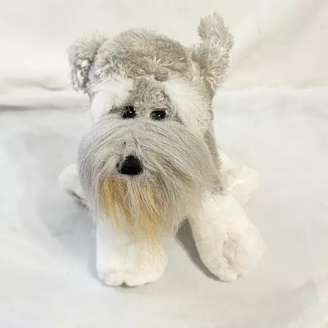 Ganz Webkinz 7" Plush Schnauzer Dog Stuffed Animal NO CODE HM159 Tan ,Gray&White