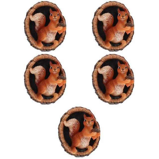 5 Pieces Woodland Squirrel Squirrel Pendant Outdoor Decor Ornament