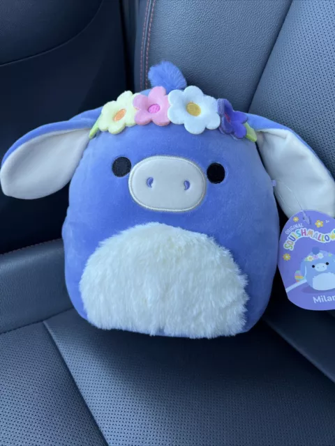 SQUISHMALLOWS 8 INCH Easter 2024 Milanda The Donkey w Flower Headband