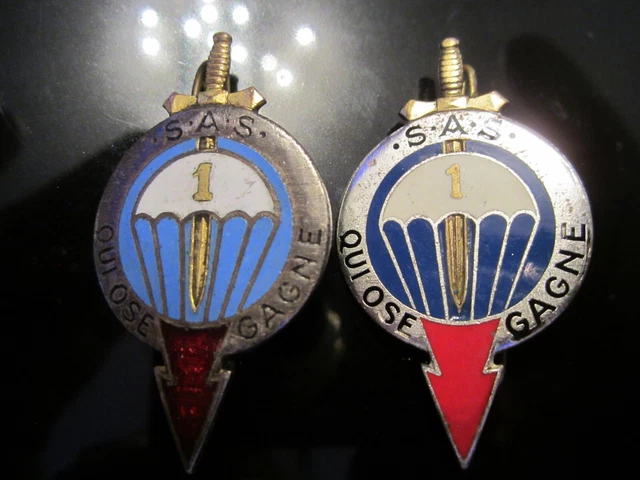 2 INSIGNES ANCIENS parachutistes 1er rpima authentiques drago EUR 8,00 ...