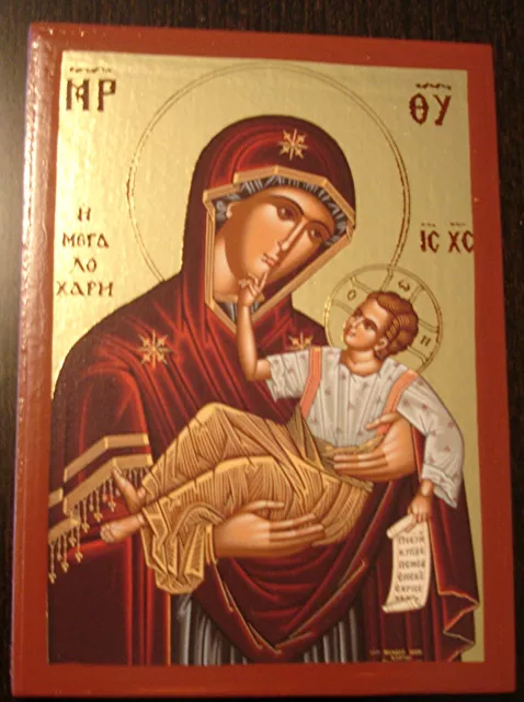 Madonna Ikone Icon Icone Ikona Ikonen икона Maria Muttergottes mit Jesus Kind