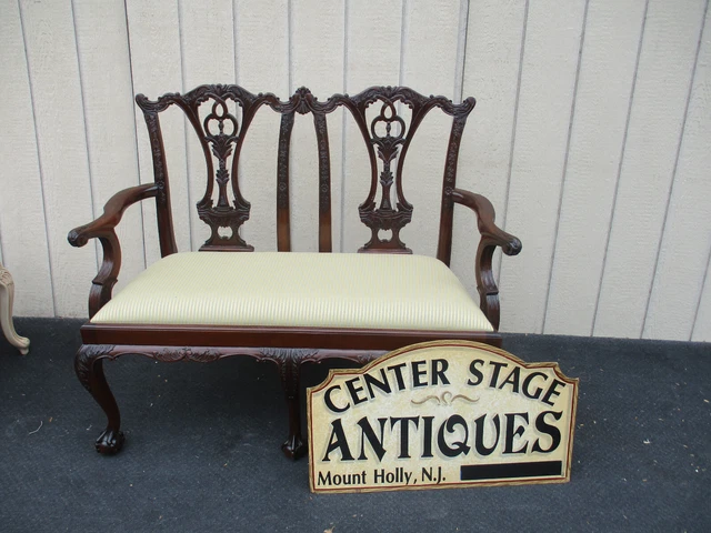 64430 Mahogany Sofa Loveseat Settee