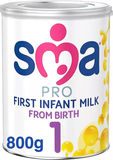 SMA PRO First Infant Baby Milk Powder Formula - from Birth | 800G (Pack of 1)