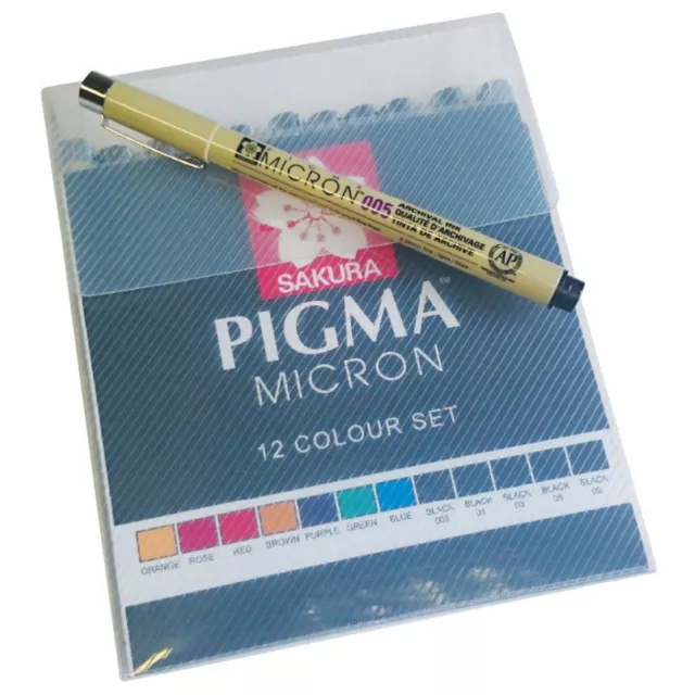 Sakura Pigma Micron – Pigment Fineliner Pens – Manga Wallet of 4 – Sepia